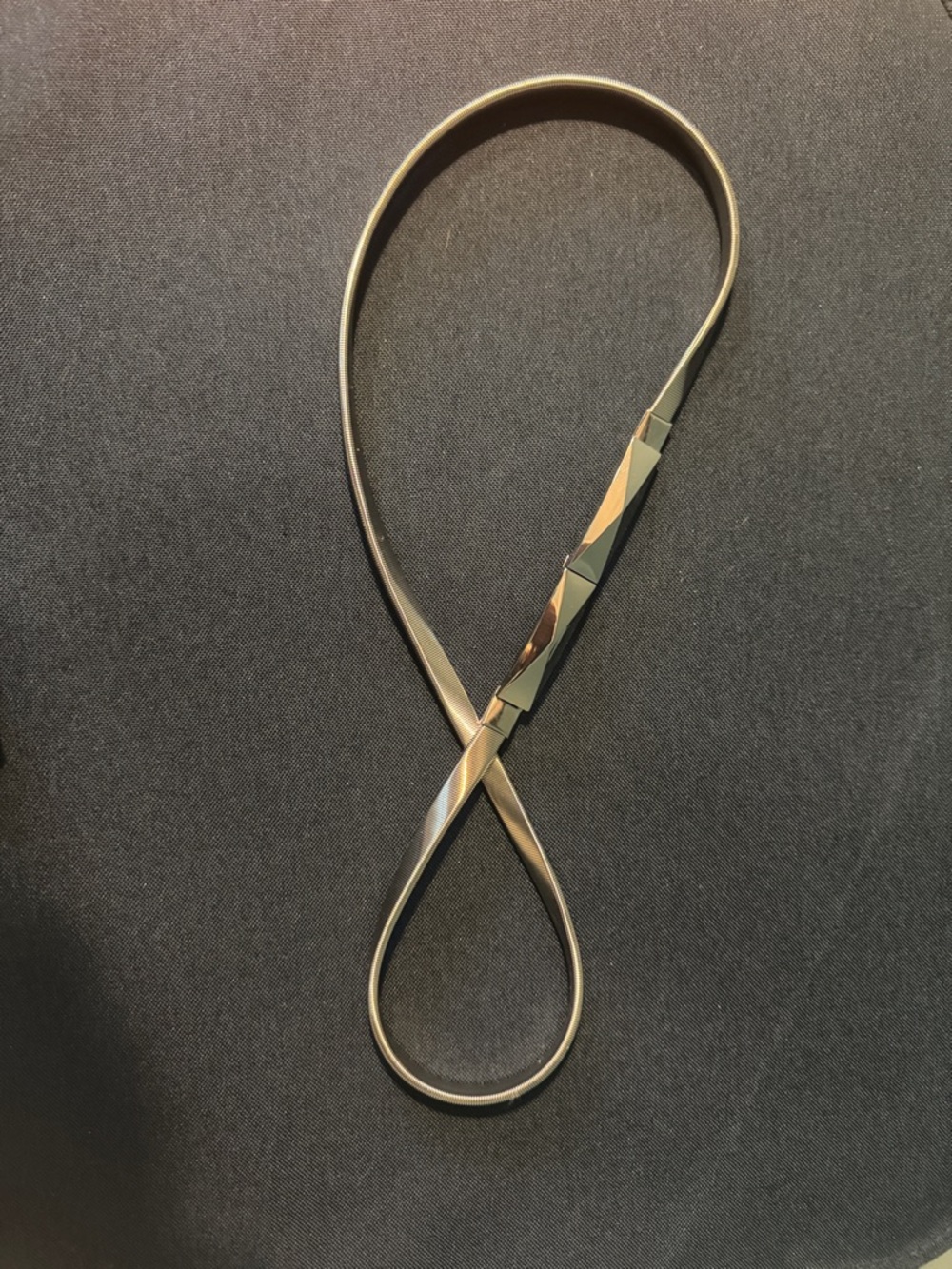 Source Unknown Silver Slim Metal Snake Chain Belt